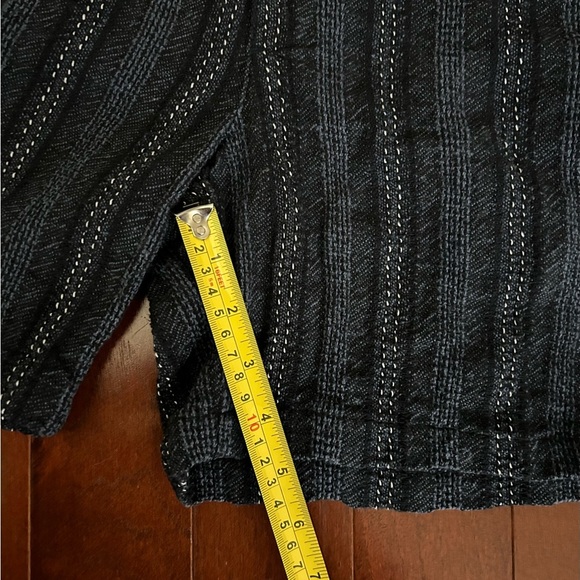 Zara Navy Striped Shorts Size M draw string pockets - Picture 5 of 10